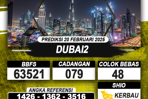 PREDIKSI DUBAI2 20 FEB 2025 | PREDIKSI TOGEL KUNINGTOTO