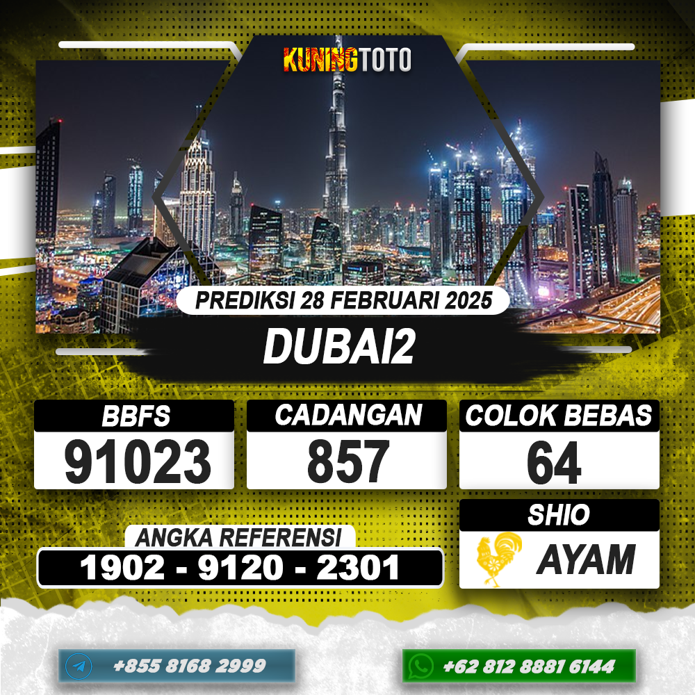 PREDIKSI DUBAI2 28 FEB 2025 | PREDIKSI TOGEL KUNINGTOTO