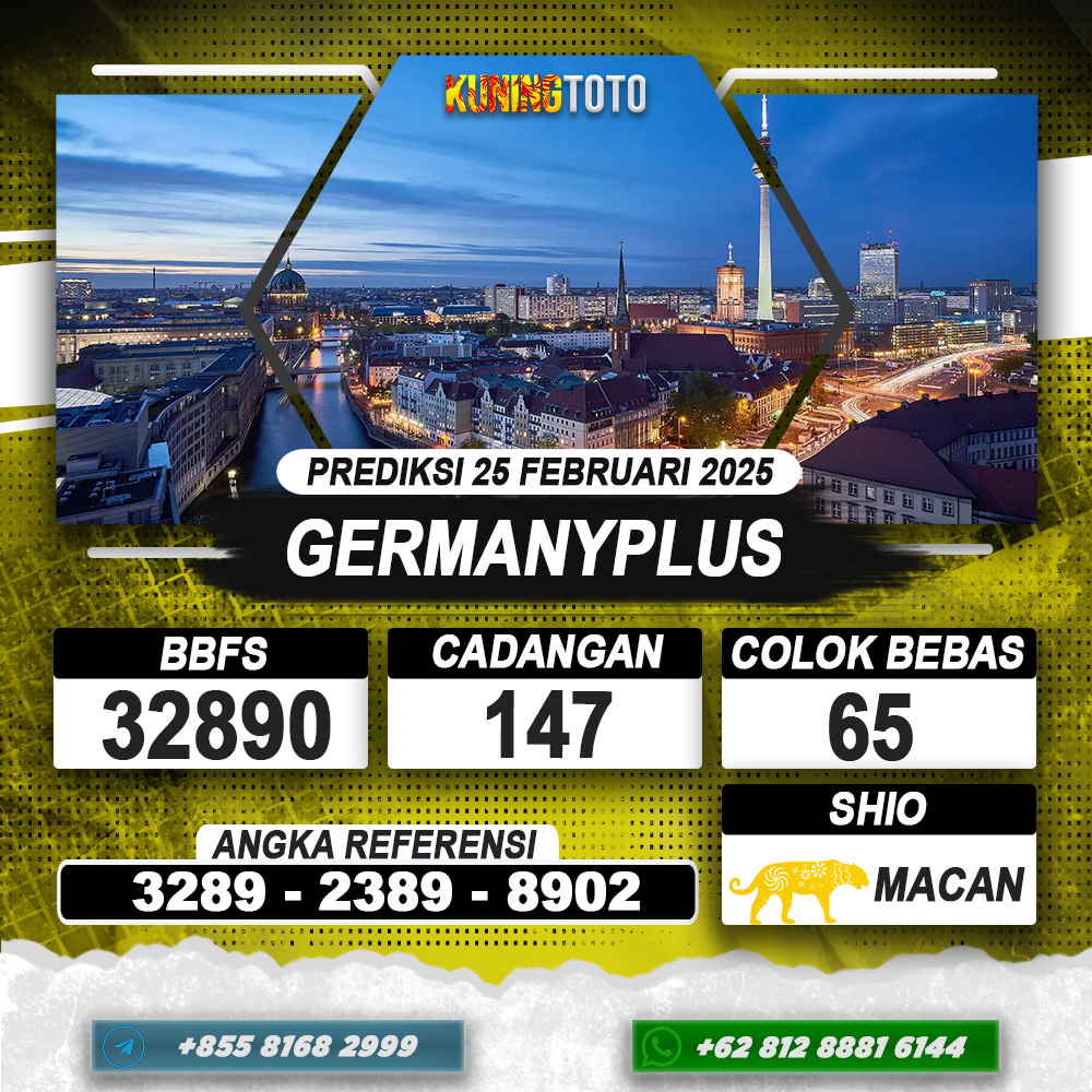 PREDIKSI GERMANYPLUS 25 FEB 2025 | PREDIKSI TOGEL KUNINGTOTO