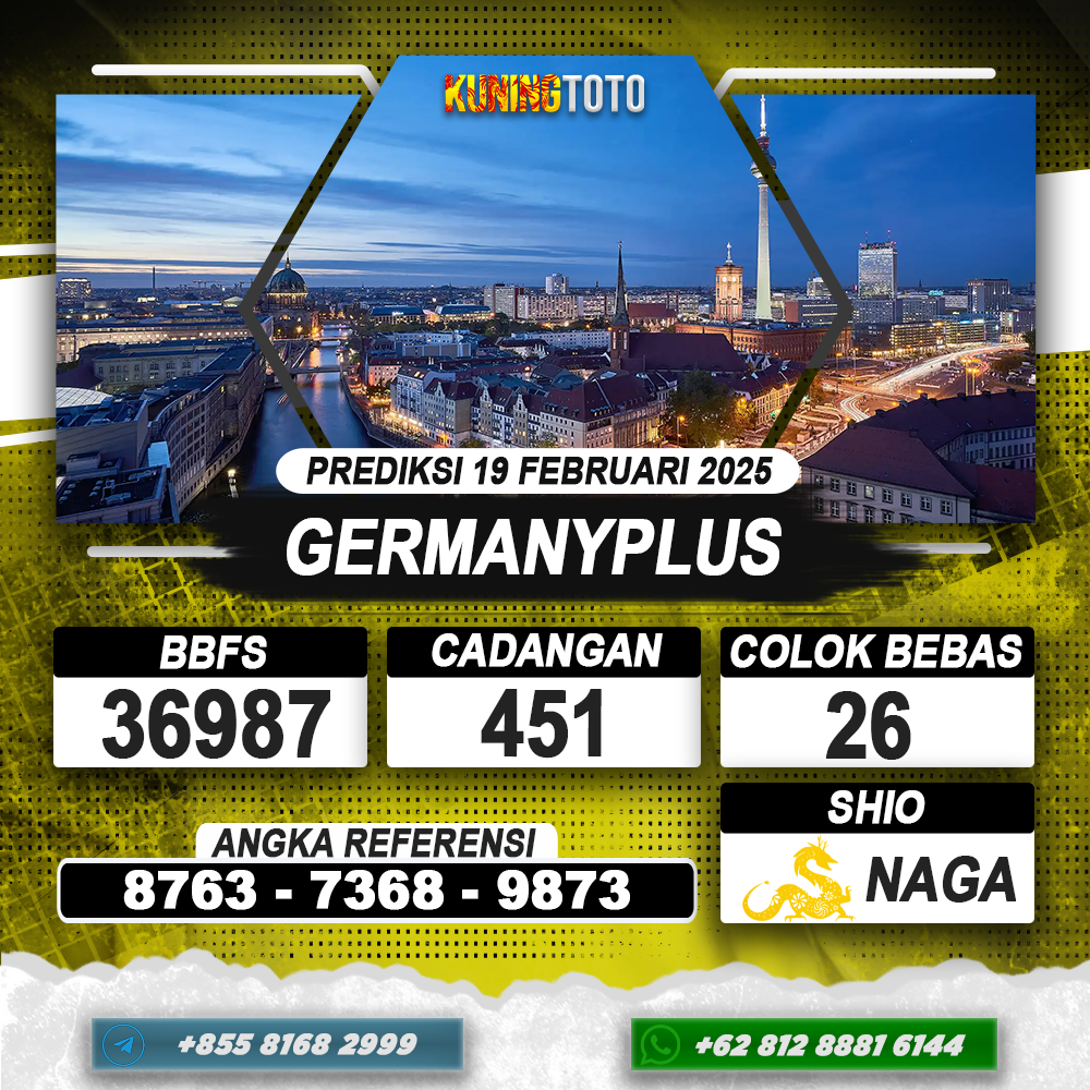 PREDIKSI GERMANYPLUS 19 FEB 2025 | PREDIKSI TOGEL KUNINGTOTO