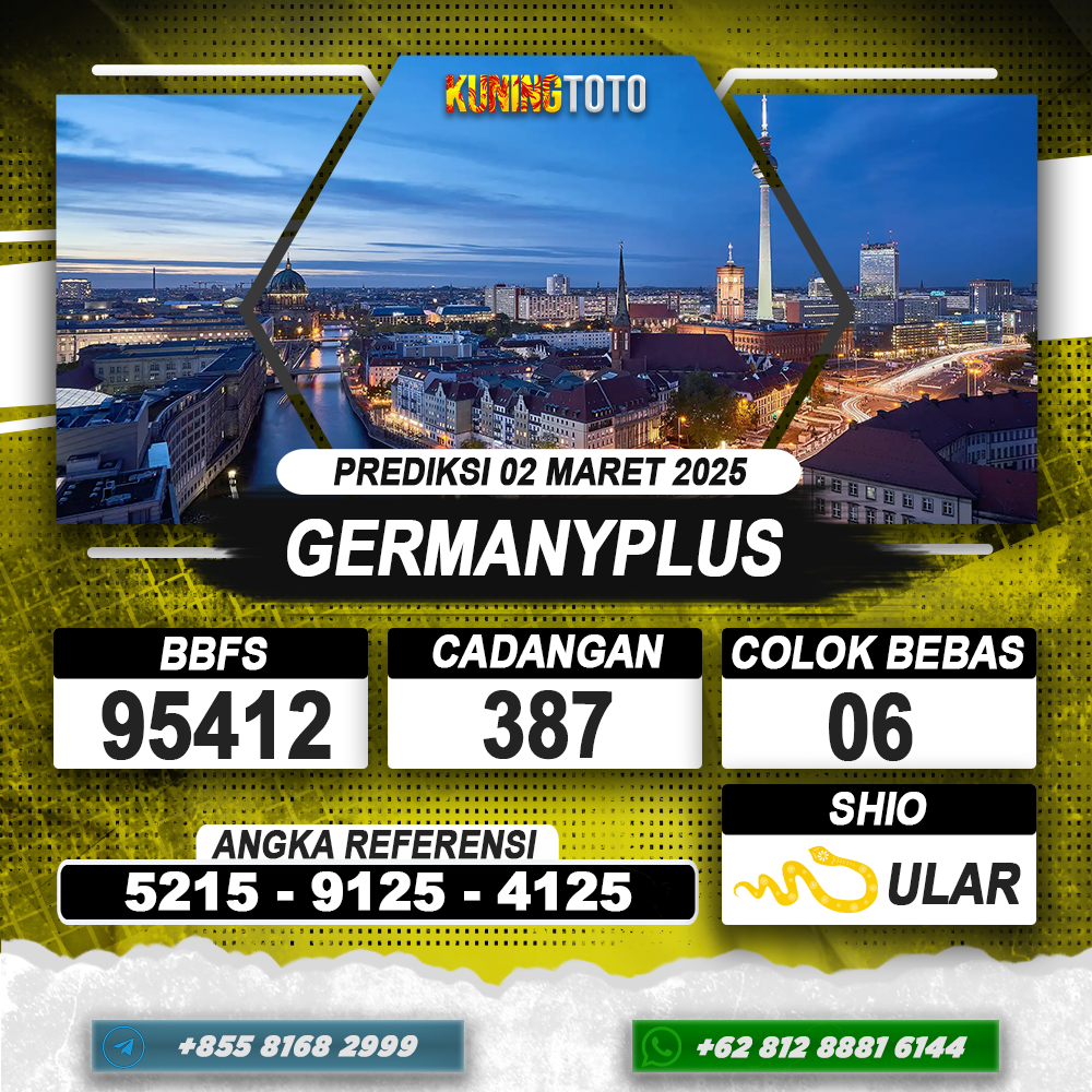 PREDIKSI GERMANYPLUS 02 MAR 2025 | PREDIKSI TOGEL KUNINGTOTO