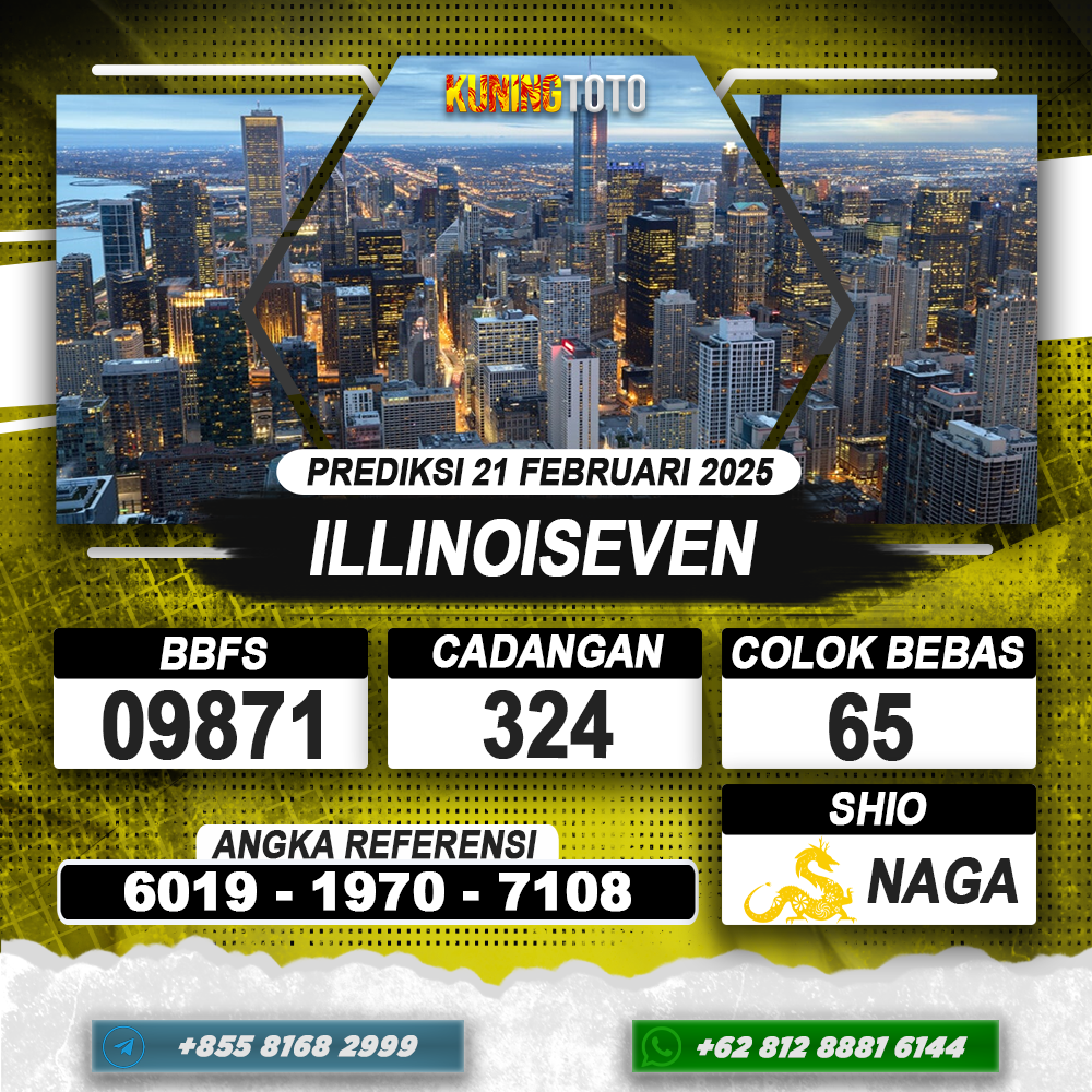 PREDIKSI ILLINOISEVEN 21 FEB 2025 | PREDIKSI TOGEL KUNINGTOTO