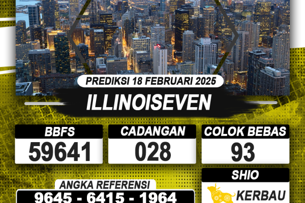 PREDIKSI ILLINOISEVEN 18 FEB 2025 | PREDIKSI TOGEL KUNINGTOTO