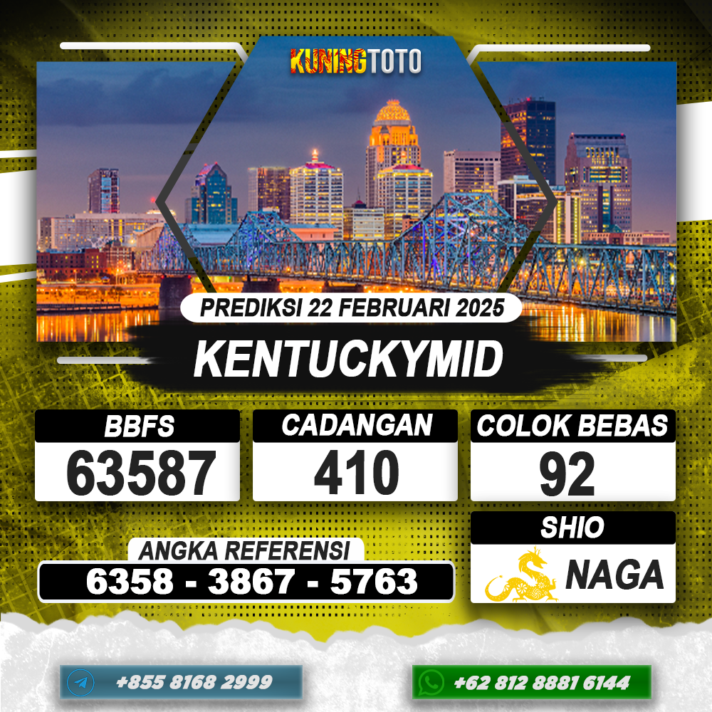 PREDIKSI KENTUCKYMID 22 FEB 2025 | PREDIKSI TOGEL KUNINGTOTO