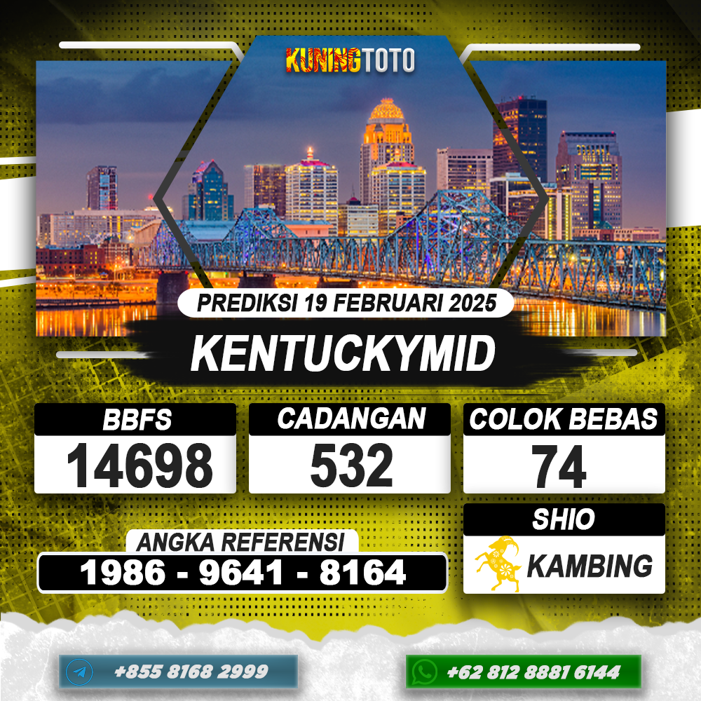 PREDIKSI KENTUCKYMID 19 FEB 2025 | PREDIKSI TOGEL KUNINGTOTO