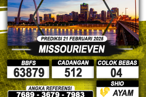 PREDIKSI MISSOURIEVEN 21 FEB 2025 | PREDIKSI TOGEL KUNINGTOTO