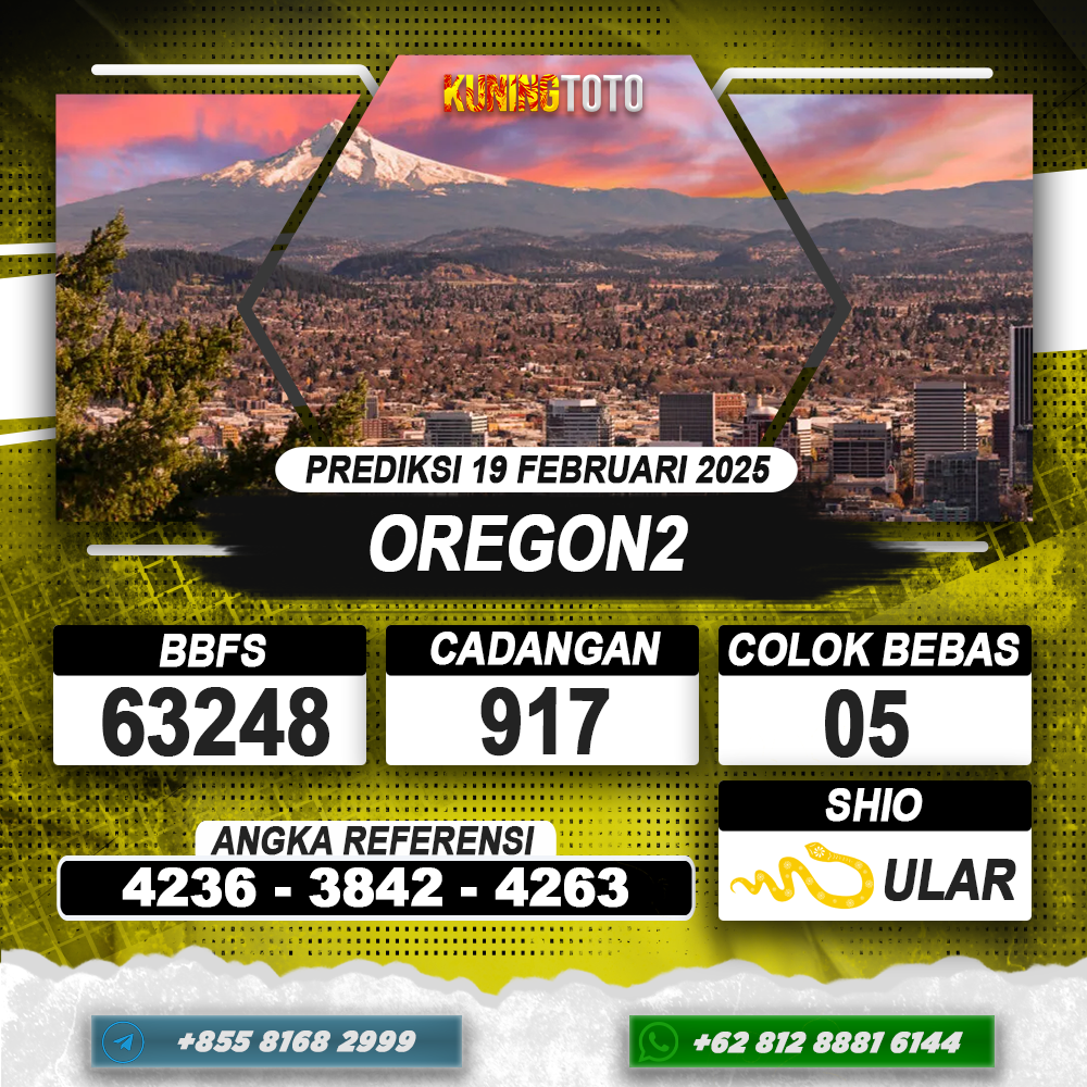 PREDIKSI OREGON2 19 FEB 2025 | PREDIKSI TOGEL KUNINGTOTO