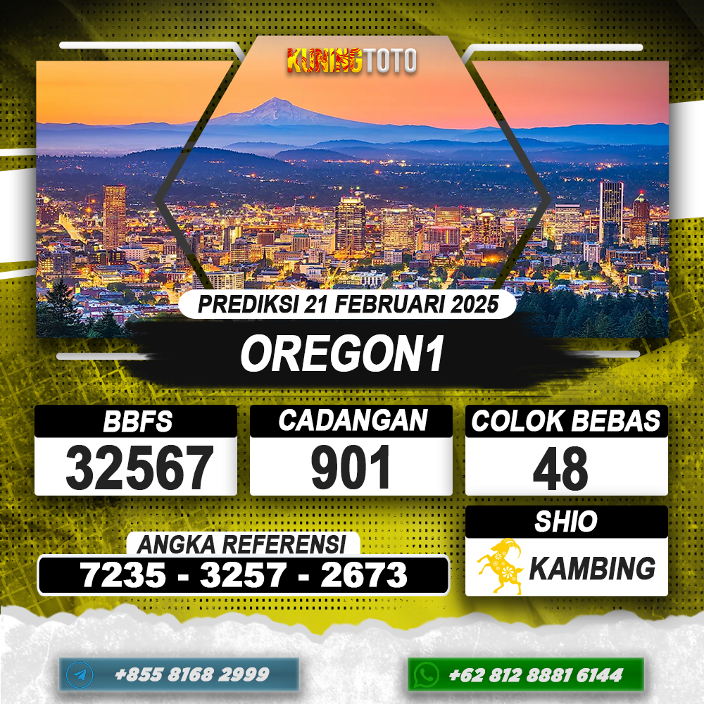 PREDIKSI OREGON1 21 FEB 2025 | PREDIKSI TOGEL KUNINGTOTO