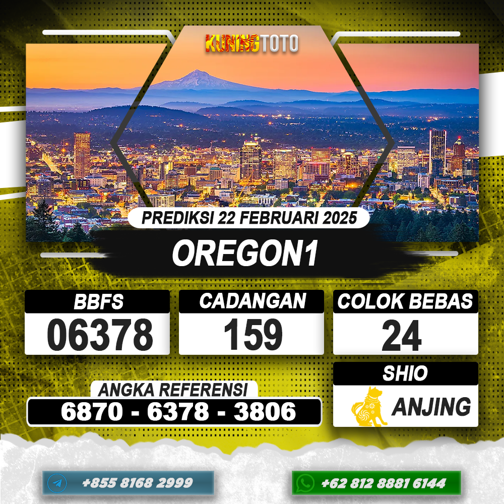 PREDIKSI OREGON1 22 FEB 2025 | PREDIKSI TOGEL KUNINGTOTO