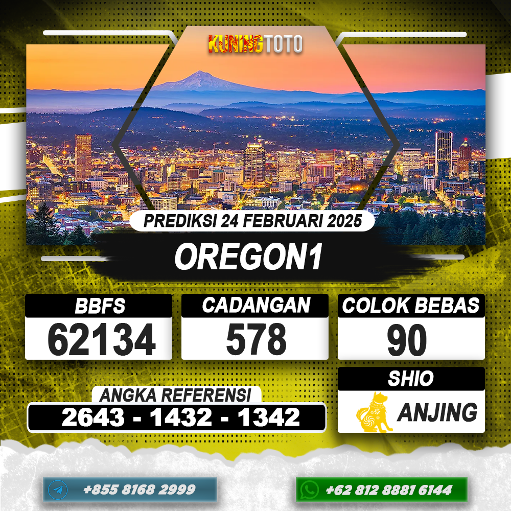 PREDIKSI OREGON1 24 FEB 2025 | PREDIKSI TOGEL KUNINGTOTO