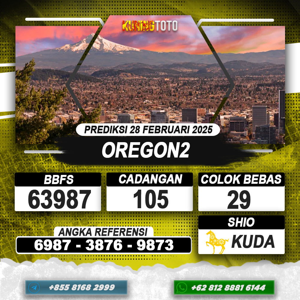 PREDIKSI OREGON2 28 FEB 2025 | PREDIKSI TOGEL KUNINGTOTO