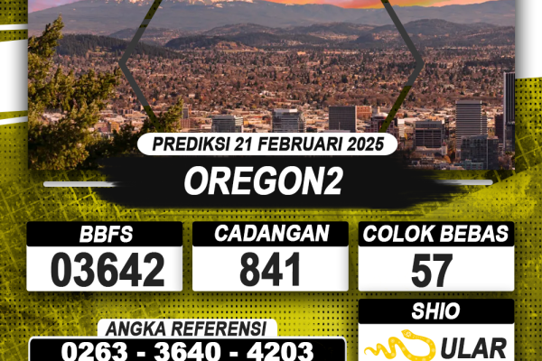 PREDIKSI OREGON2 21 FEB 2025 | PREDIKSI TOGEL KUNINGTOTO