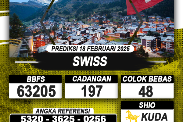 PREDIKSI SWISS 18 FEB 2025 | PREDIKSI TOGEL KUNINGTOTO