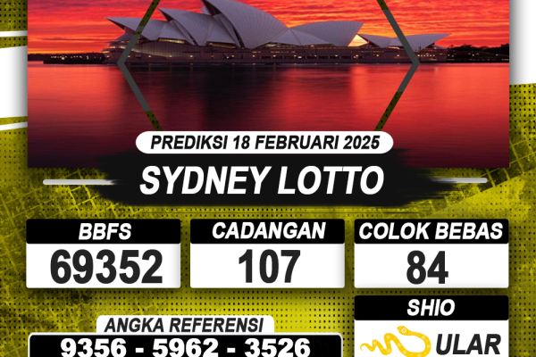 PREDIKSI SYDNEY LOTTO 18 FEB 2025 | PREDIKSI TOGEL KUNINGTOTO