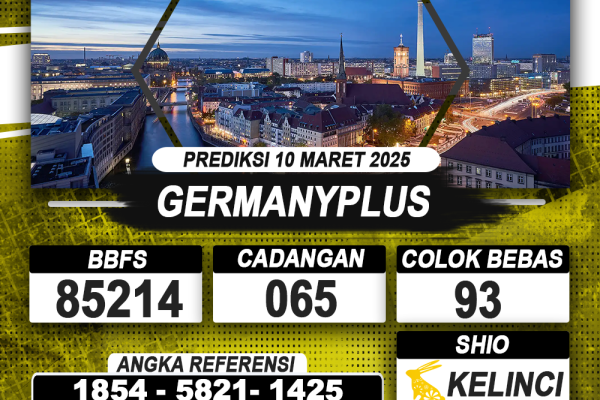 PREDIKSI GERMANYPLUS 10 MAR 2025 | PREDIKSI TOGEL KUNINGTOTO