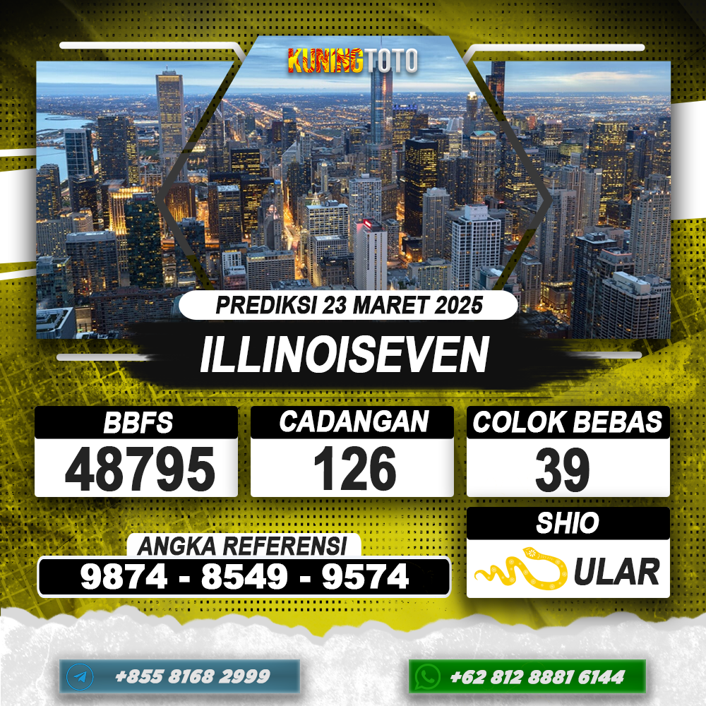 PREDIKSI ILLINOISEVEN 23 MAR 2025 | PREDIKSI TOGEL KUNINGTOTO