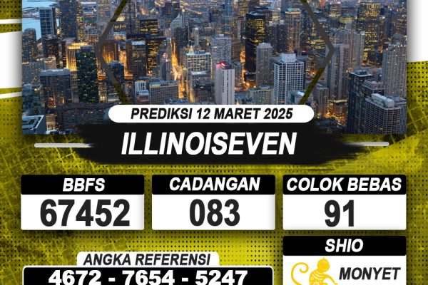 PREDIKSI ILLINOISEVEN 12 MAR 2025 | PREDIKSI TOGEL KUNINGTOTO