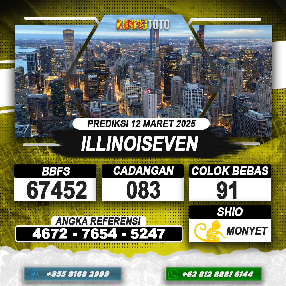 PREDIKSI ILLINOISEVEN 12 MAR 2025 | PREDIKSI TOGEL KUNINGTOTO