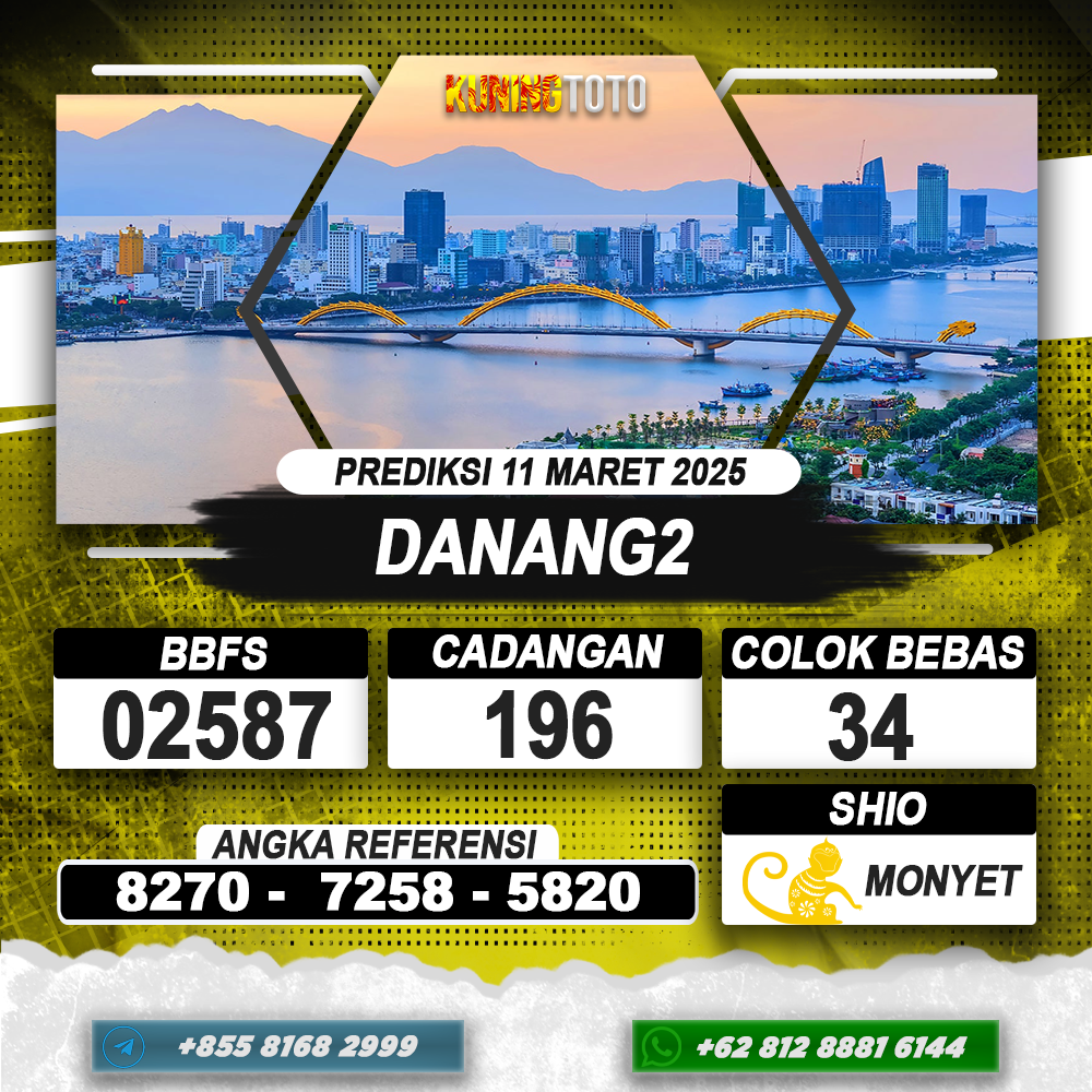 PREDIKSI DANANG2 11 MAR 2025 | PREDIKSI TOGEL KUNINGTOTO