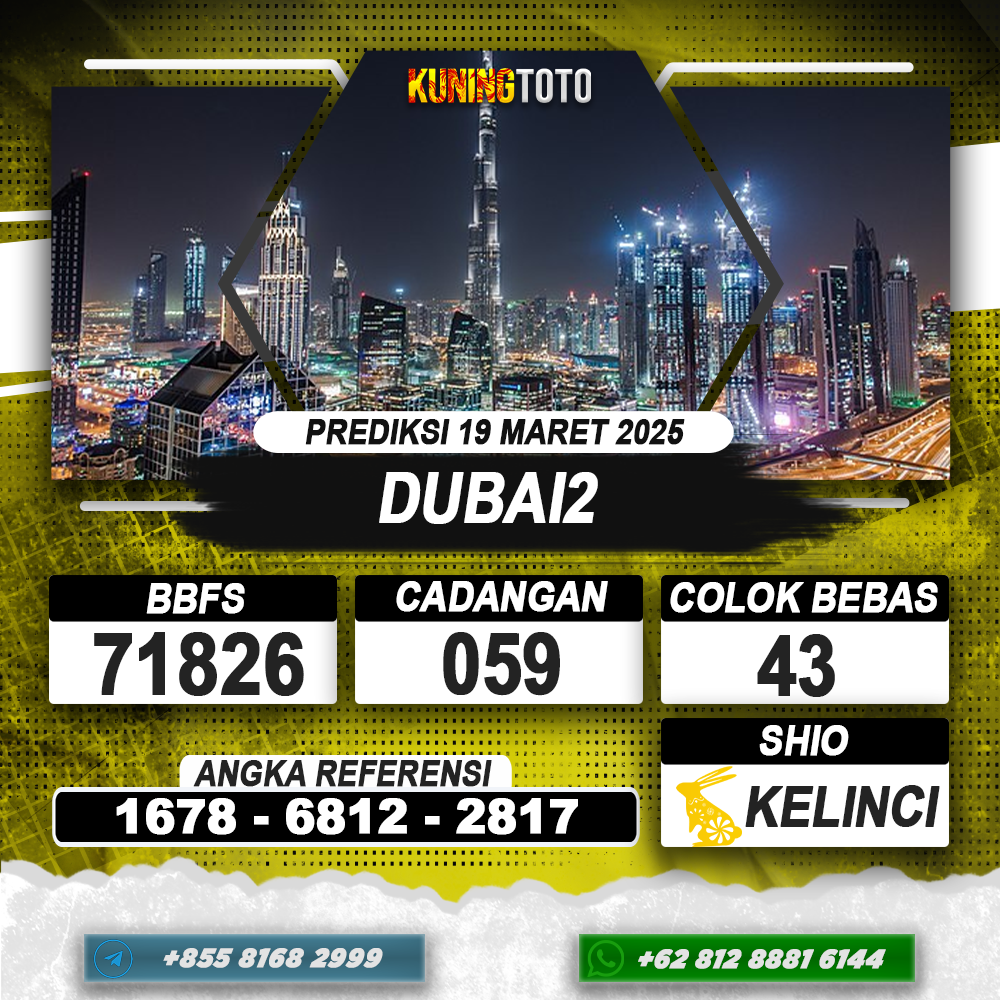 PREDIKSI DUBAI2 19 MAR 2025 | PREDIKSI TOGEL KUNINGTOTO