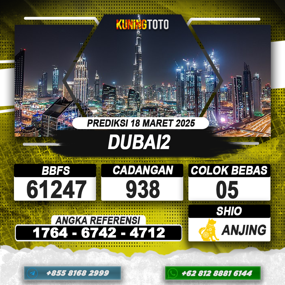 PREDIKSI DUBAI2 18 MAR 2025 | PREDIKSI TOGEL KUNINGTOTO