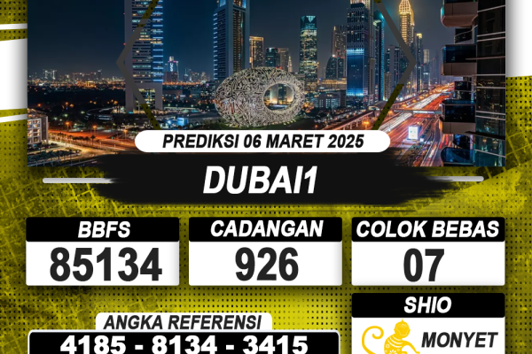 PREDIKSI DUBAI1 06 MAR 2025 | PREDIKSI TOGEL KUNINGTOTO