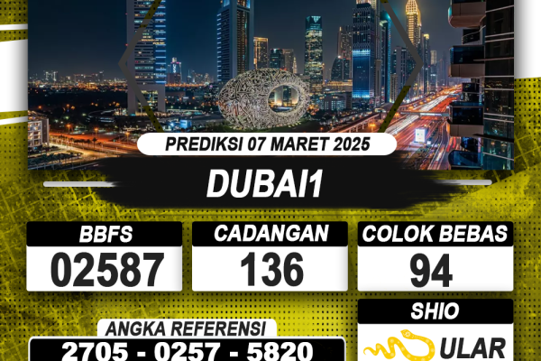 PREDIKSI DUBAI1 07 MAR 2025 | PREDIKSI TOGEL KUNINGTOTO