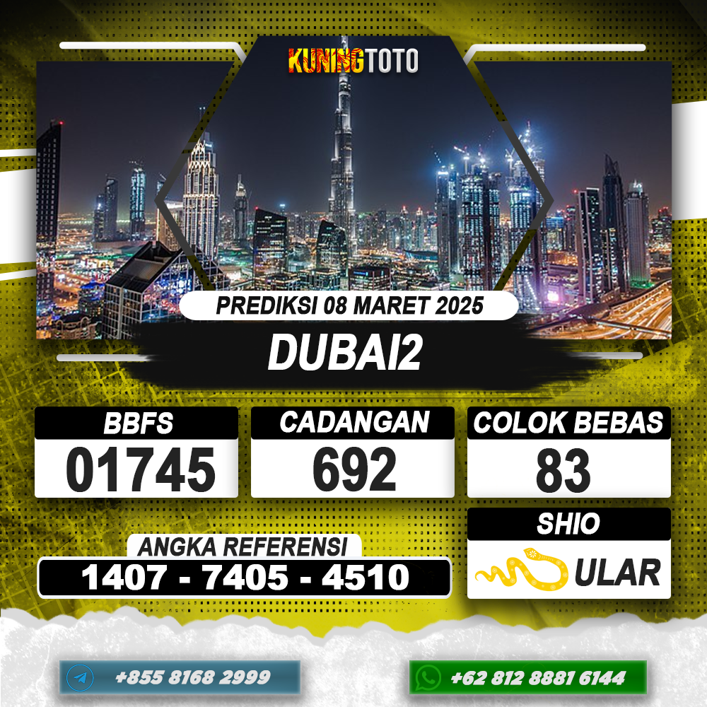 PREDIKSI DUBAI2 08 MAR 2025 | PREDIKSI TOGEL KUNINGTOTO