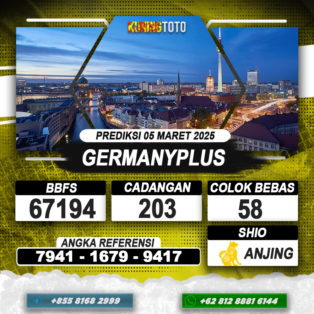 PREDIKSI GERMANYPLUS 05 MAR 2025 | PREDIKSI TOGEL KUNINGTOTO