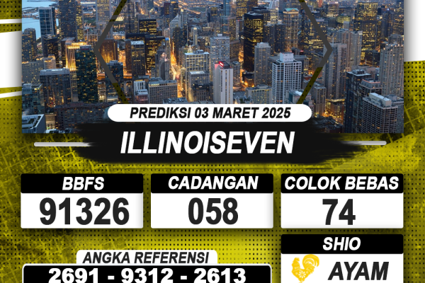 PREDIKSI ILLINOISEVEN 03 MAR 2025 | PREDIKSI TOGEL KUNINGTOTO