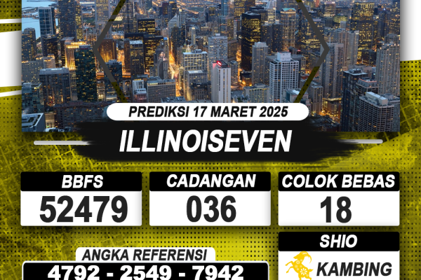 PREDIKSI ILLINOISEVEN 17 MAR 2025 | PREDIKSI TOGEL KUNINGTOTO