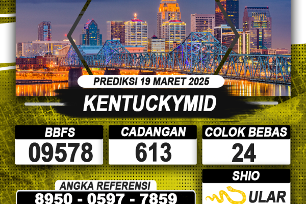 PREDIKSI KENTUCKYMID 19 MAR 2025 | PREDIKSI TOGEL KUNINGTOTO