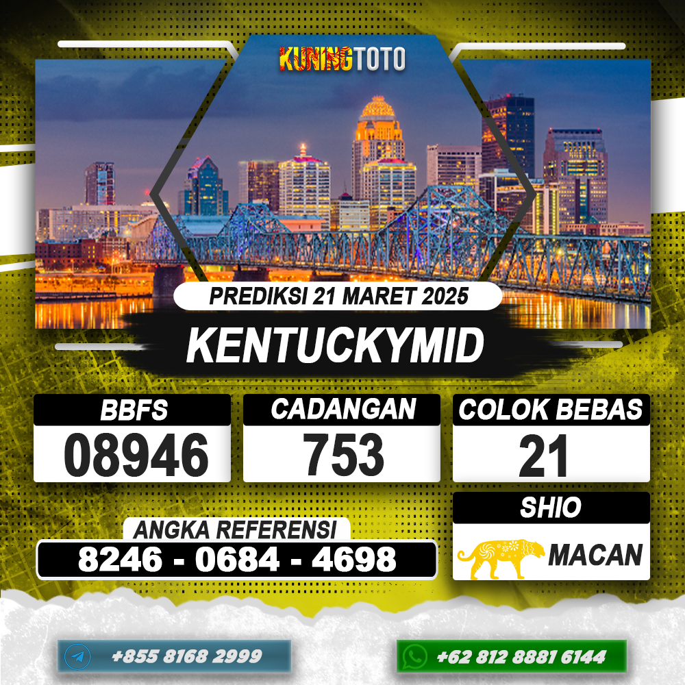 PREDIKSI KENTUCKYMID 21 MAR 2025 | PREDIKSI TOGEL KUNINGTOTO