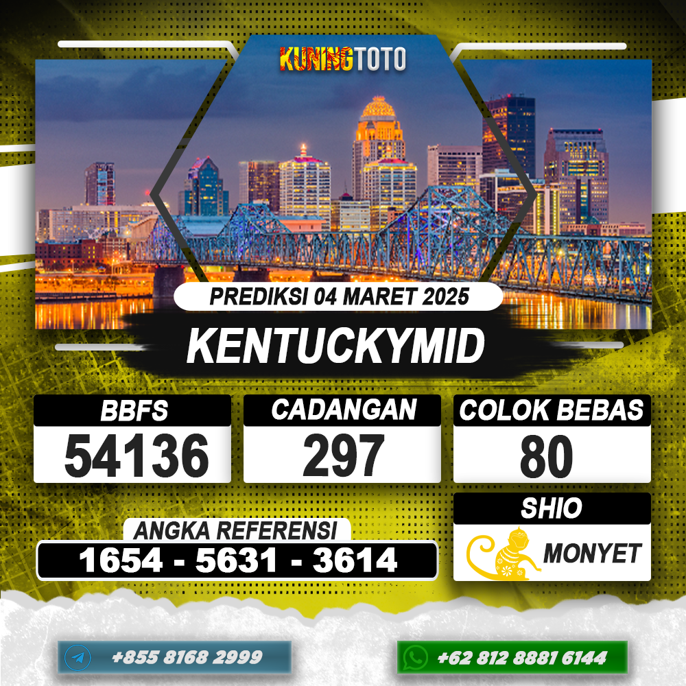 PREDIKSI KENTUCKYMID 04 MAR 2025 | PREDIKSI TOGEL KUNINGTOTO