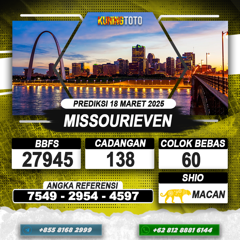 PREDIKSI MISSOURIEVEN 18 MAR 2025 | PREDIKSI TOGEL KUNINGTOTO