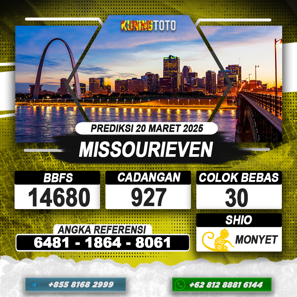 PREDIKSI MISSOURIEVEN 20 MAR 2025 | PREDIKSI TOGEL KUNINGTOTO