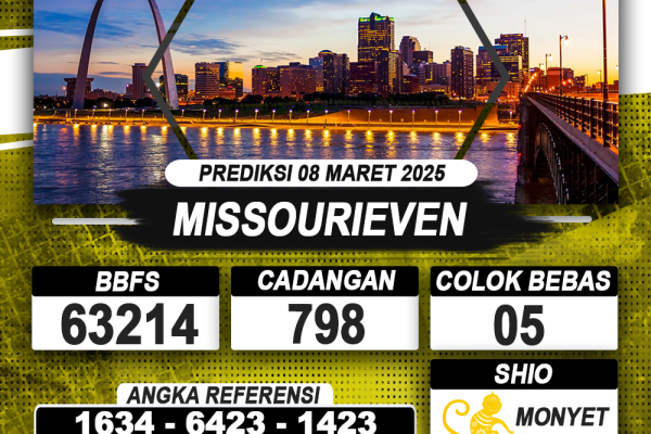 PREDIKSI MISSOURIEVEN 08 MAR 2025 | PREDIKSI TOGEL KUNINGTOTO