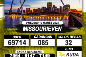 PREDIKSI MISSOURIEVEN 10 MAR 2025 | PREDIKSI TOGEL KUNINGTOTO