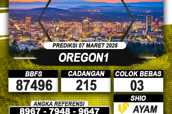 PREDIKSI OREGON1 07 MAR 2025 | PREDIKSI TOGEL KUNINGTOTO