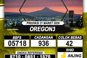 PREDIKSI OREGON3 21 MAR 2025 | PREDIKSI TOGEL KUNINGTOTO