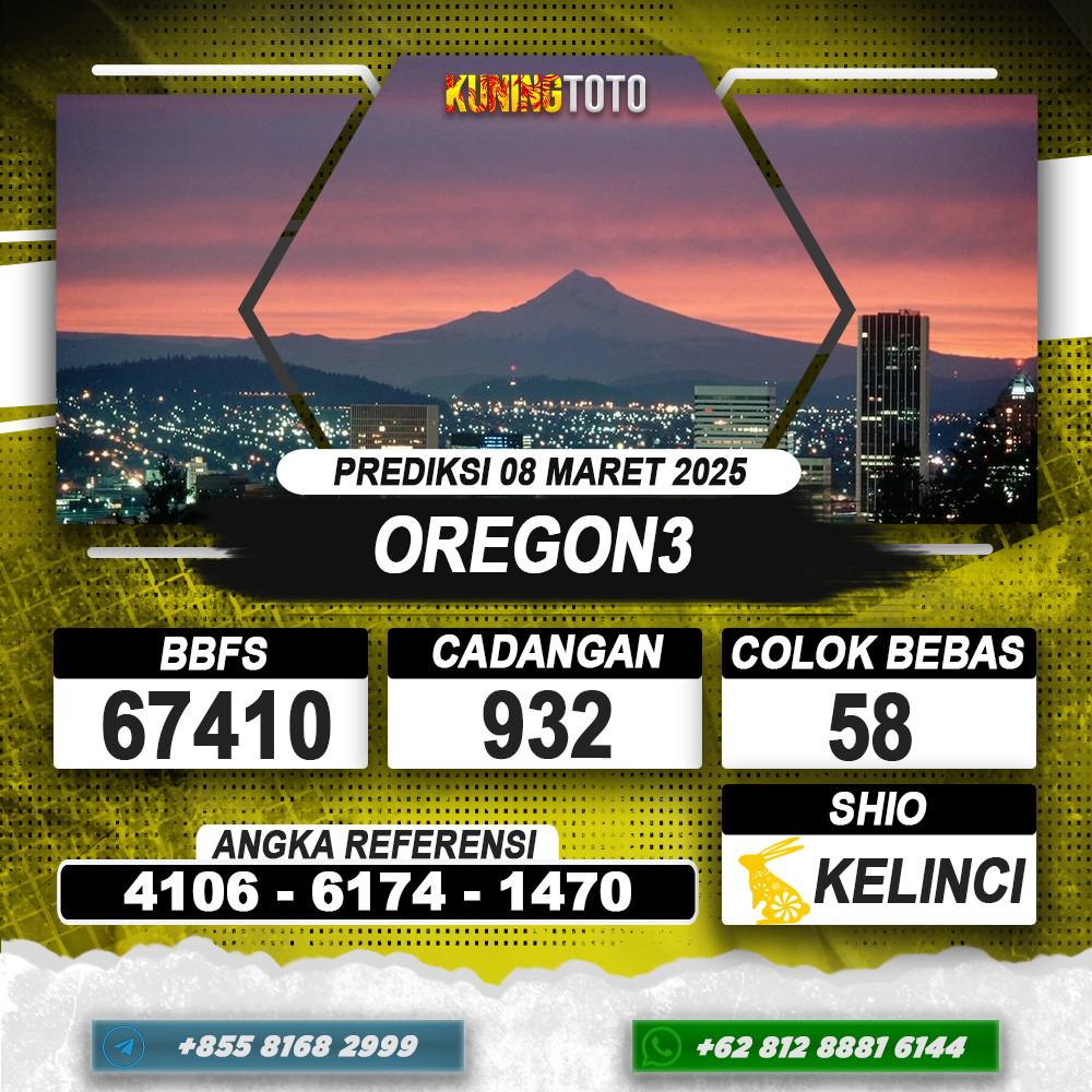 PREDIKSI OREGON3 08 MAR 2025 | PREDIKSI TOGEL KUNINGTOTO