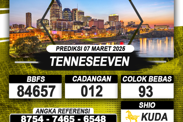 PREDIKSI TENNESEEVEN 07 MAR 2025 | PREDIKSI TOGEL KUNINGTOTO