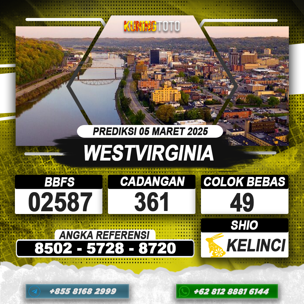 PREDIKSI WESTVIRGINIA 05 MAR 2025 | PREDIKSI TOGEL KUNINGTOTO