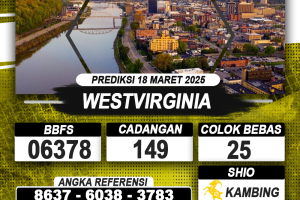 PREDIKSI WESTVIRGINIA 18 MAR 2025 | PREDIKSI TOGEL KUNINGTOTO