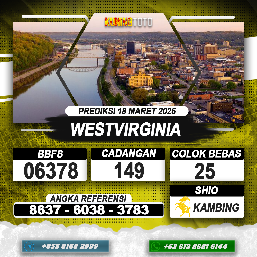 PREDIKSI WESTVIRGINIA 18 MAR 2025 | PREDIKSI TOGEL KUNINGTOTO