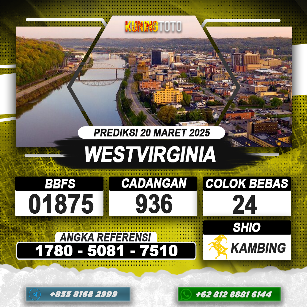 PREDIKSI WESTVIRGINIA 20 MAR 2025 | PREDIKSI TOGEL KUNINGTOTO