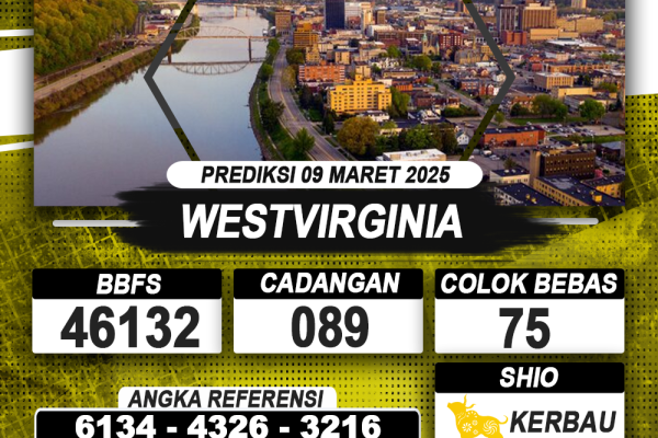 PREDIKSI WESTVIRGINIA 09 MAR 2025 | PREDIKSI TOGEL KUNINGTOTO