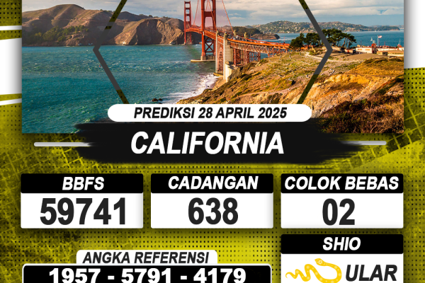 PREDIKSI CALIFORNIA 28 APRIL 2025 | PREDIKSI TOGEL KUNINGTOTO