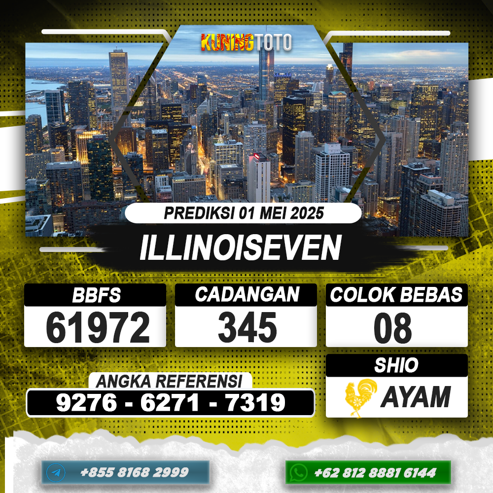 PREDIKSI ILLINOISEVEN 01 MEI 2025 | PREDIKSI TOGEL KUNINGTOTO