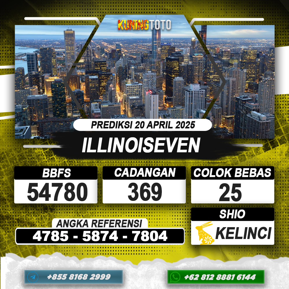 PREDIKSI ILLINOISEVEN 20 APRIL 2025 | PREDIKSI TOGEL KUNINGTOTO